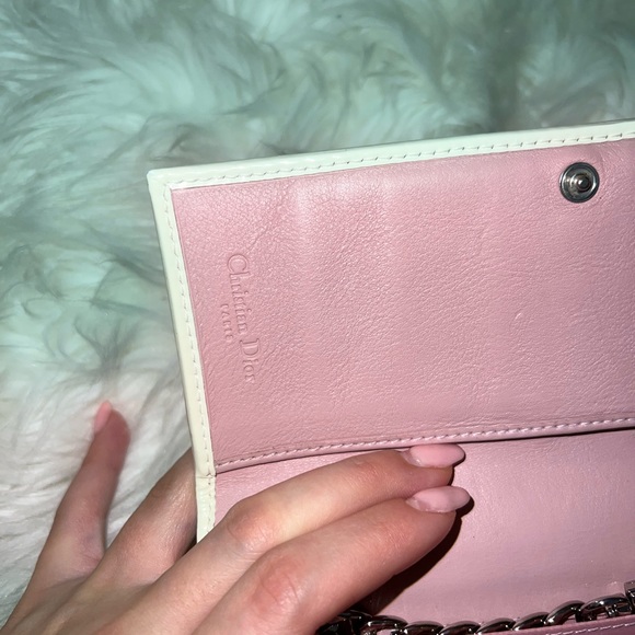 Authentic Dior Pink Trotter Wallet on chain - Picture 6 of 9